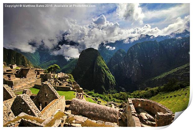 Machu Picchu scene Print by Matthew Bates