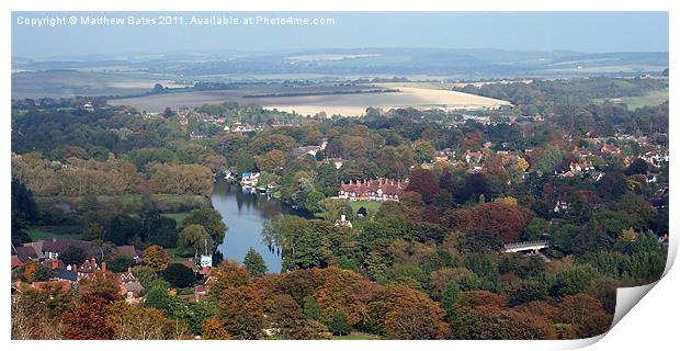 Goring landscape Print by Matthew Bates