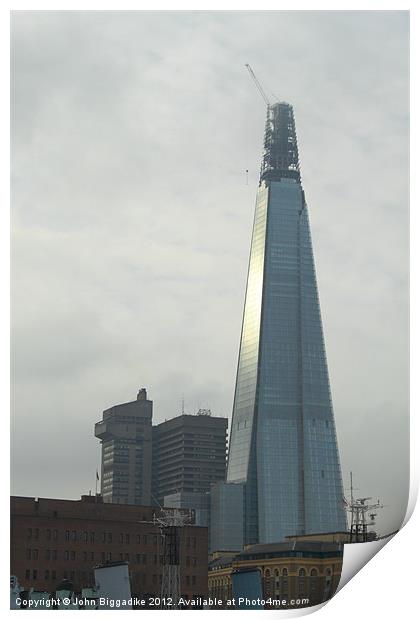 Shard London Bridge Print by John Biggadike