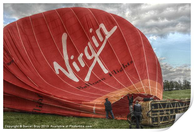 HDR  Hot Air Balloon Print by Daniel Gray