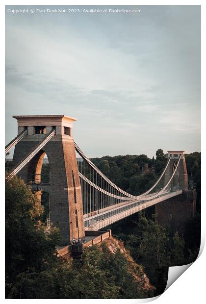 Clifton Suspension Bridge Print by Dan Davidson