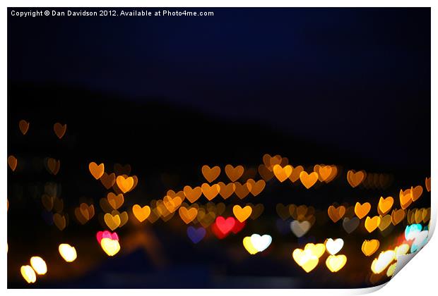 Love Bokeh Print by Dan Davidson