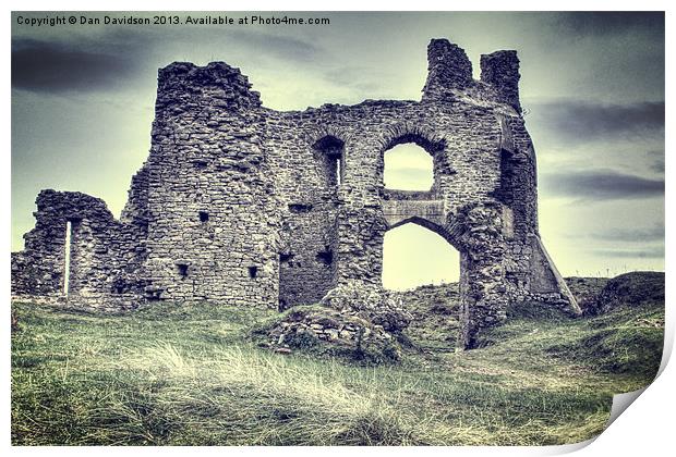 Pennard Castle Print by Dan Davidson