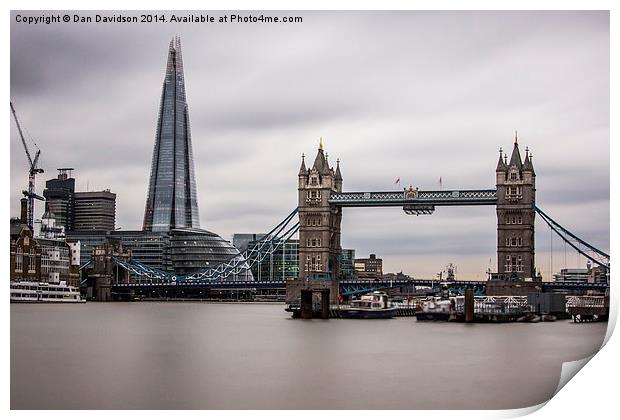 Landmarks of London Print by Dan Davidson