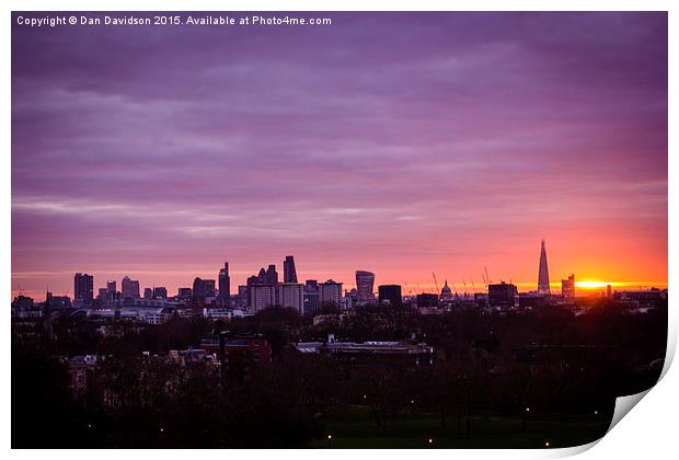 Sleepy City Print by Dan Davidson