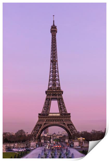 Tour Eiffel Dusk Print by Dan Davidson