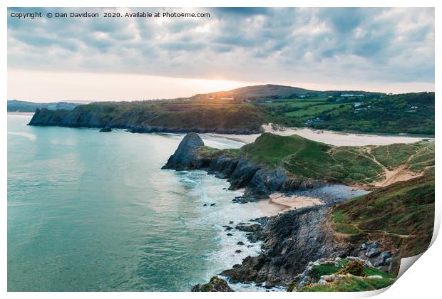 Three Cliffs Gower Print by Dan Davidson