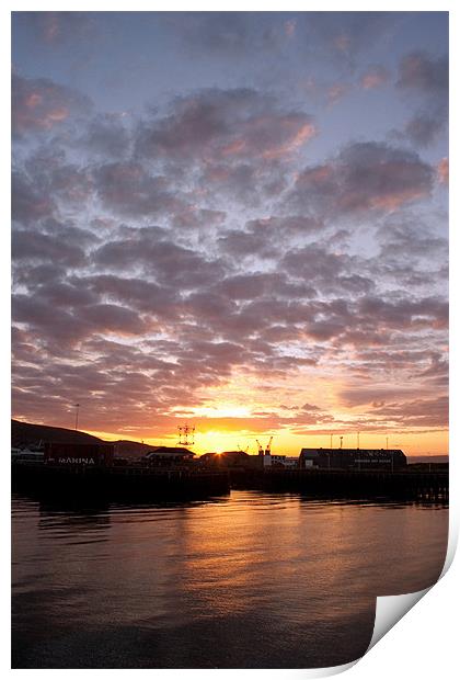 Swansea Docks at Sunrise Print by Dan Davidson