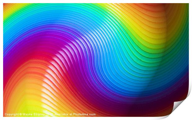 Colour Wobble Print by Wayne Shipley