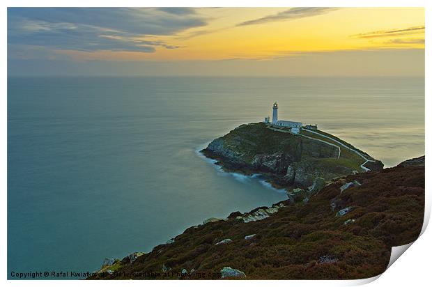 Lighthouse South Stack Print by R K Photography