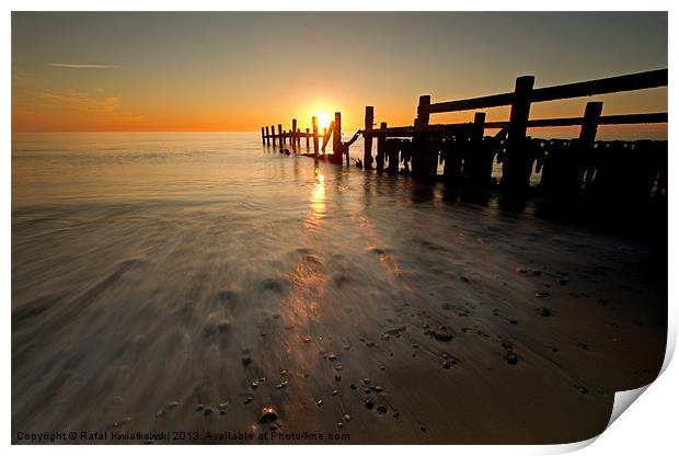 Happisburgh-sunrise Print by R K Photography