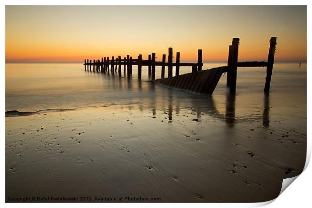 Happisburgh-sunrise Print by R K Photography