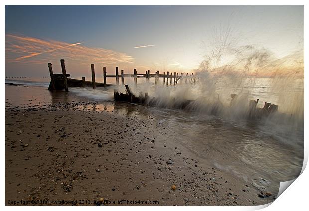 Happisburgh-sunrise Print by R K Photography