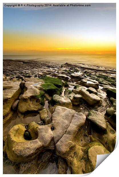  Whitburn sunrise  Print by R K Photography