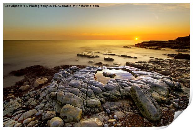  Whitburn sunrise  Print by R K Photography