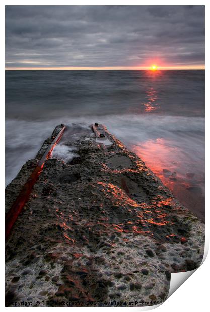  Aberystwyth sunset Print by R K Photography