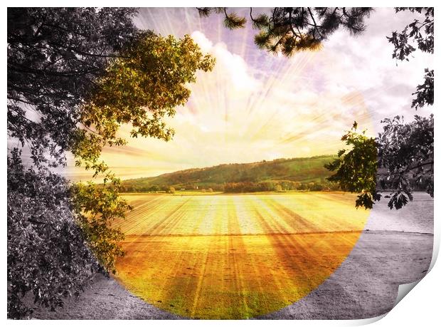 View Over Blagdon Lake. Print by Heather Goodwin