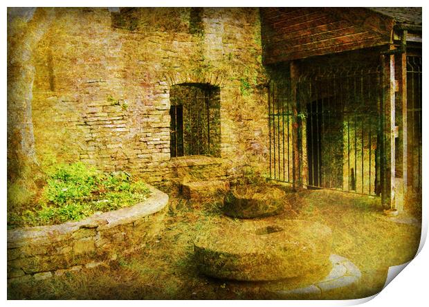 The Old Ruined Watermill. Print by Heather Goodwin