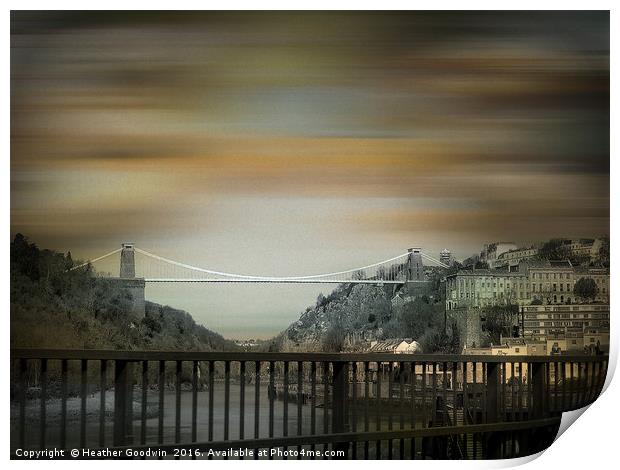 Clifton Suspension Bridge, Bristol. Print by Heather Goodwin