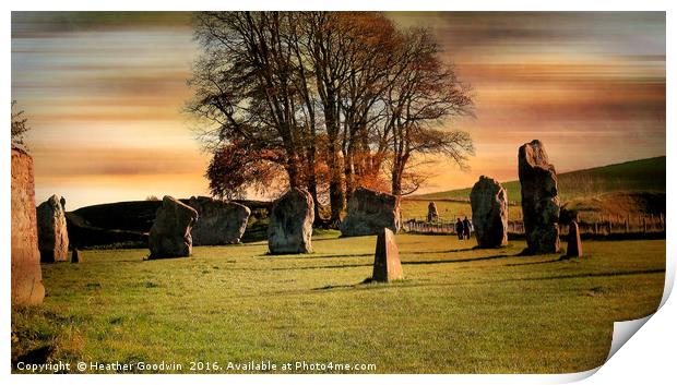 Avebury Stones. Print by Heather Goodwin