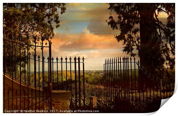 View from the Terrace. Print by Heather Goodwin