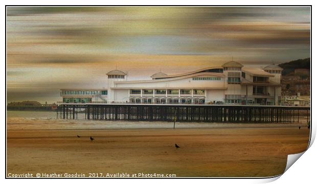 The Pier - Weston super Mare. Print by Heather Goodwin