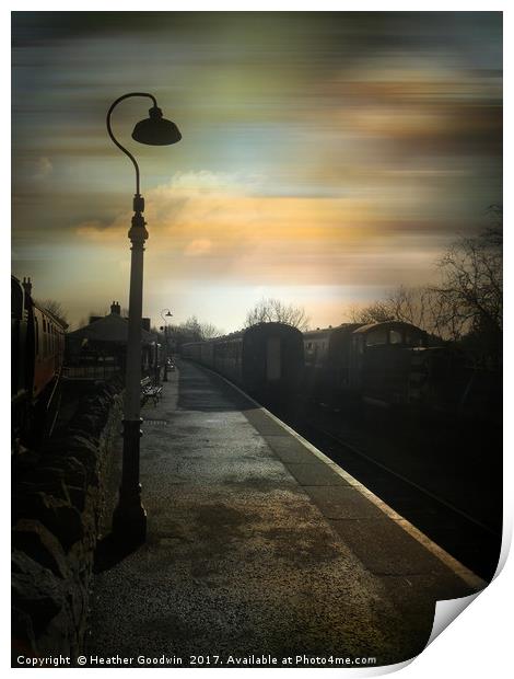 Bitton Railway Station, Somerset. Print by Heather Goodwin