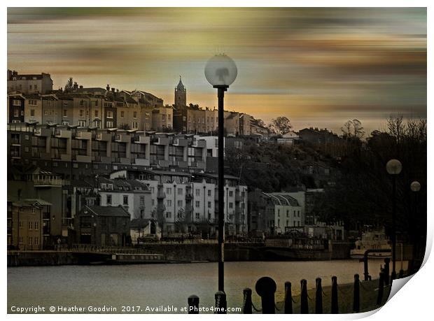 Bristol Harbour Side Print by Heather Goodwin