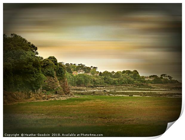 Sandbay Coastline Print by Heather Goodwin