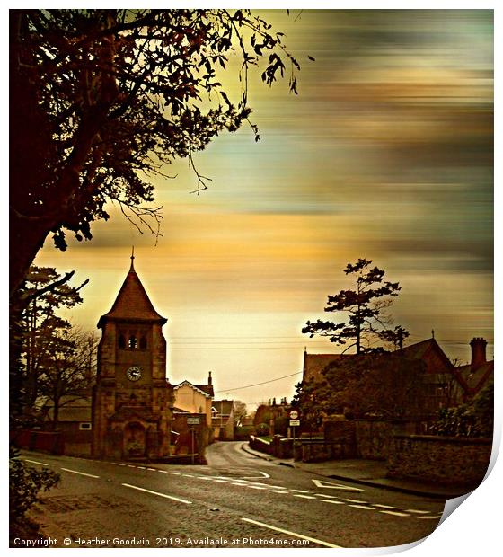 The Clock Tower Print by Heather Goodwin