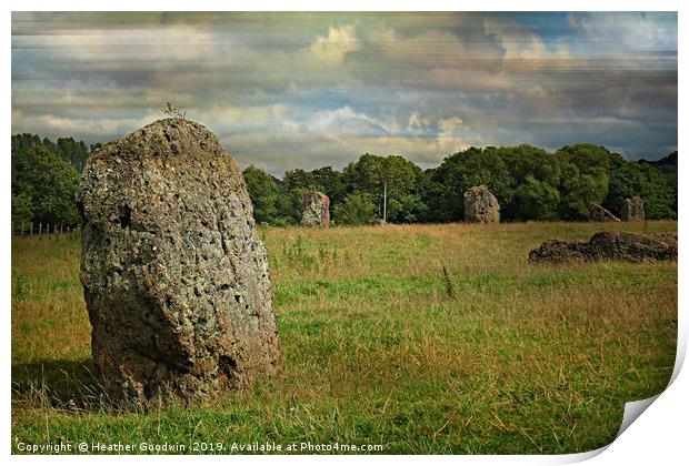 Standing Stones Print by Heather Goodwin