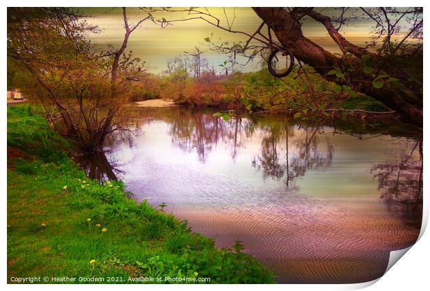 Tranquil River Print by Heather Goodwin