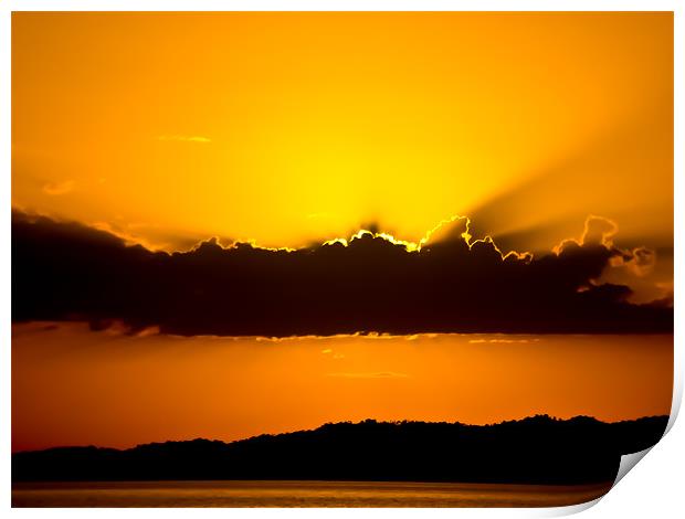 Sunset from Isla las Flores Print by Jonathan Callaghan