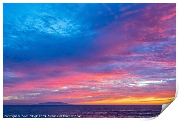 La Gomera Sunset Print by David Pringle