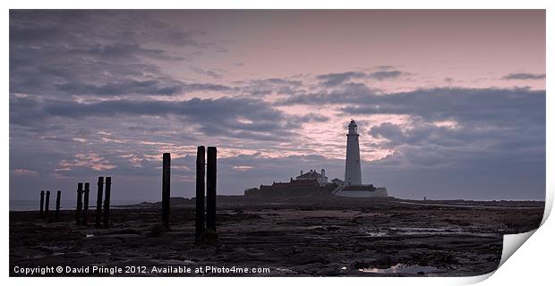 Lighthouse at Low Tide II Print by David Pringle