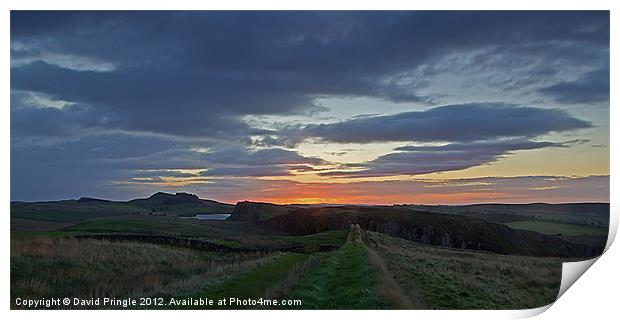 Roman Wall Sunrise II Print by David Pringle