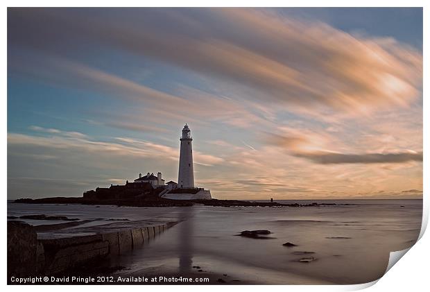 Lighthouse After Sunrise Print by David Pringle
