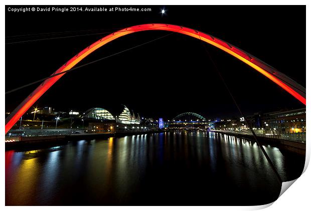 Newcastle Quayside and Sage Gateshead Print by David Pringle