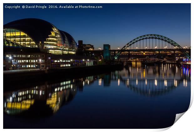 Sage Gateshead and Tyne Bridge Print by David Pringle
