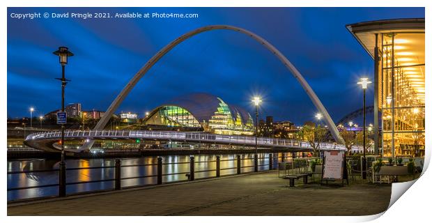 Gateshead Millennium Bridge Print by David Pringle