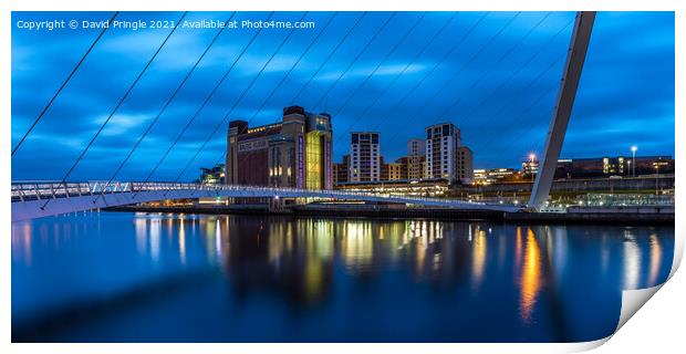 BALTIC & Gateshead Millennium Bridge Print by David Pringle