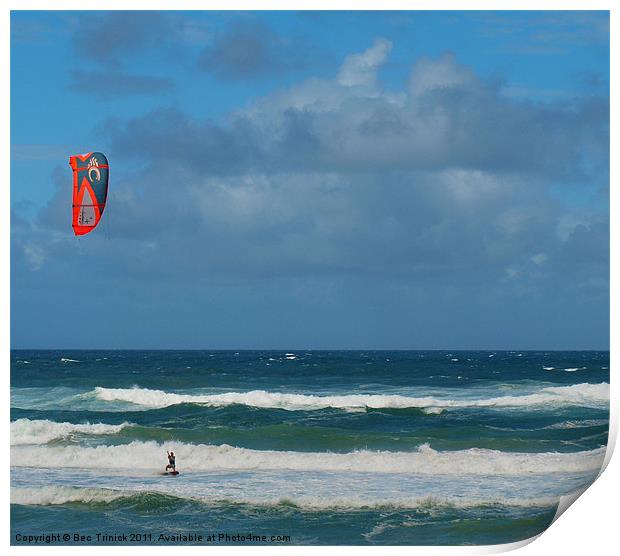 Kite Surfer Print by Bec Trinick