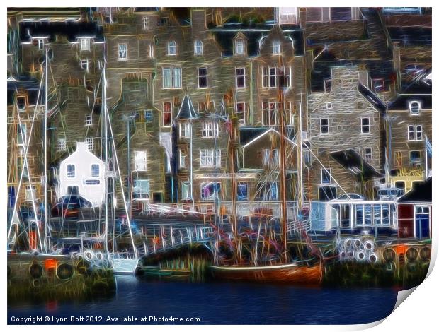 Lerwick Harbour Shetland Print by Lynn Bolt