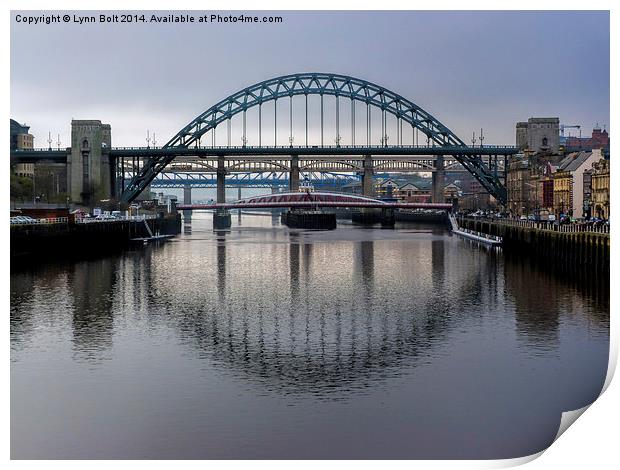  Bridges over the Tyne Print by Lynn Bolt