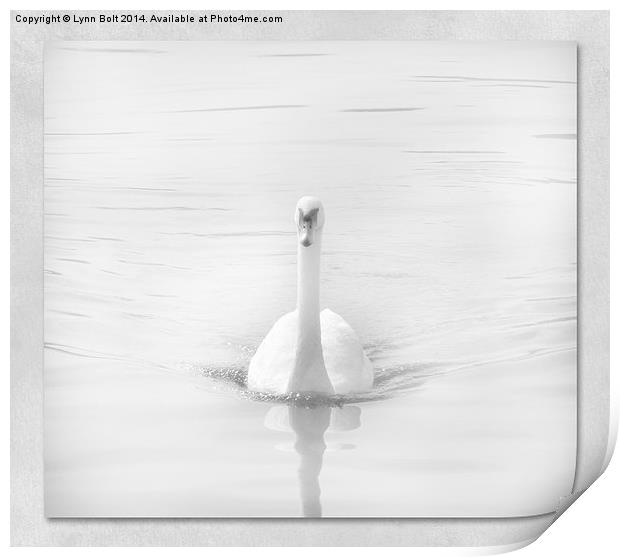  Ghostly Swan Print by Lynn Bolt