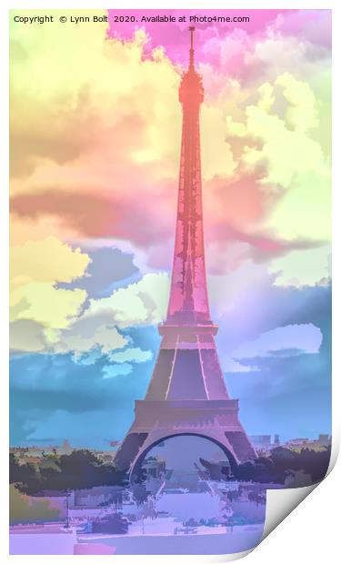 Eiffel Tower Paris Print by Lynn Bolt