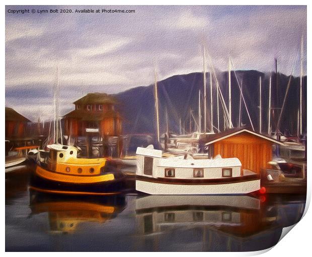 Houseboats Print by Lynn Bolt