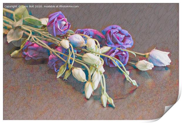 Lisianthus Print by Lynn Bolt