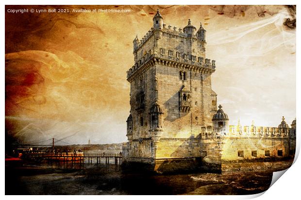 Belem Tower Lisbon Print by Lynn Bolt