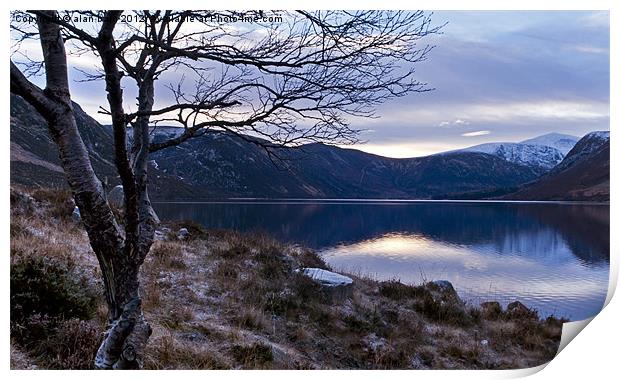 The banks of Loch Muick Print by alan bain